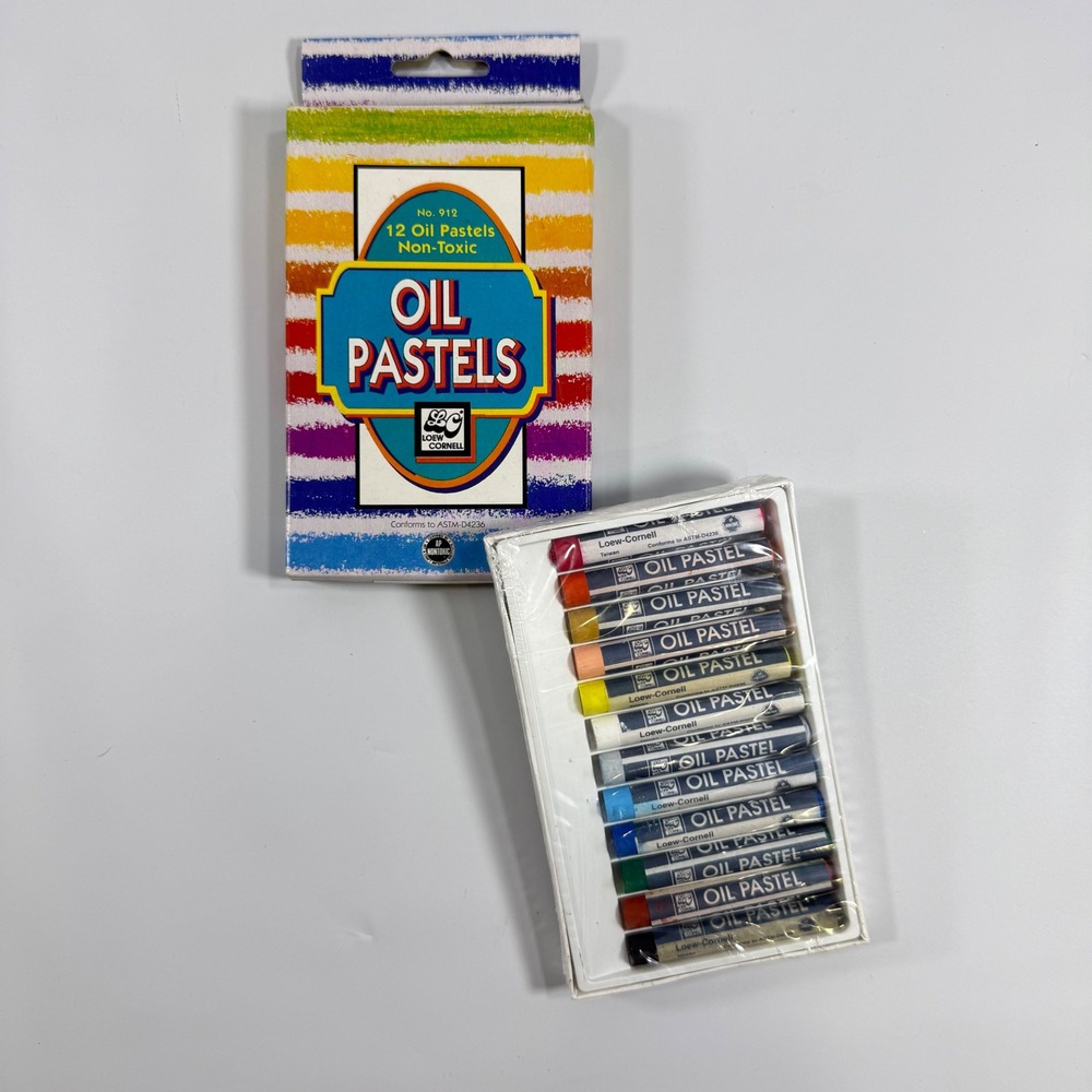 VTG‎ NEW Loew-Cornell Oil Pastels Art Supplies 12 Count Multicolor Drawing Tools